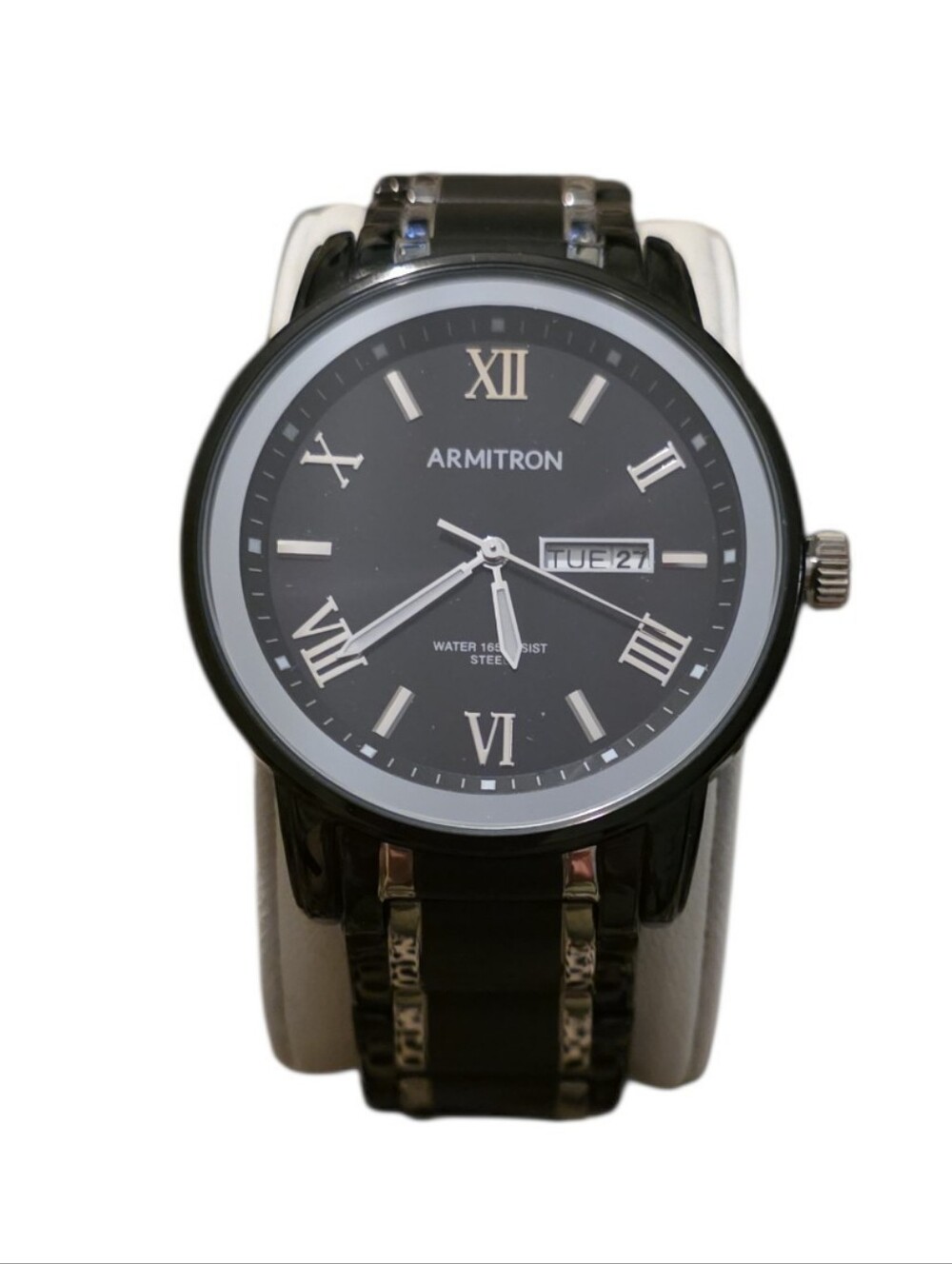 Armitron Men's Black Dress Watch with Roman Numerals